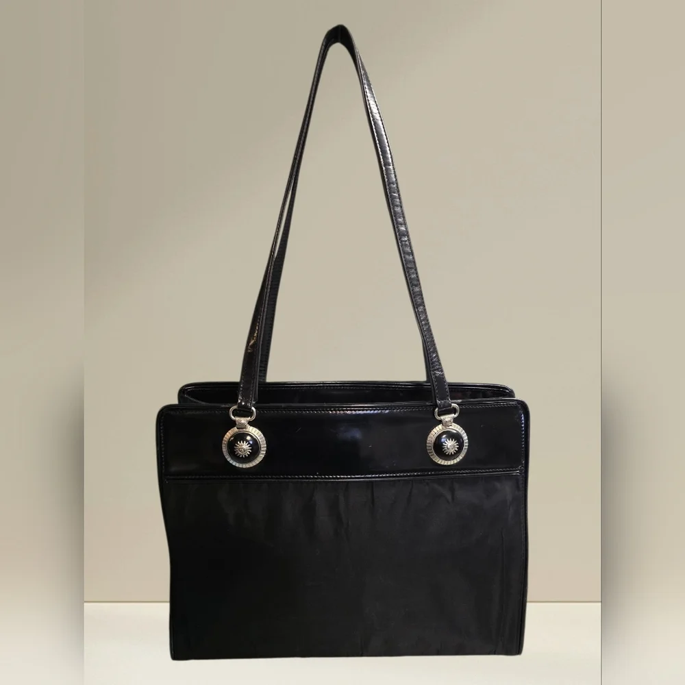 Versace Nylon & Patent Leather tote - Picture 1 of 16